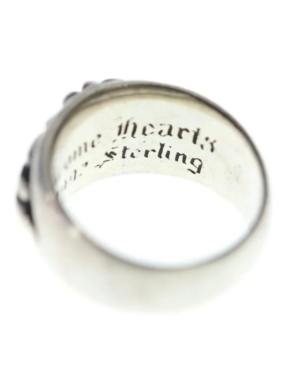 Chrome Hearts Flrl Crs Floral Cross Ring Silver